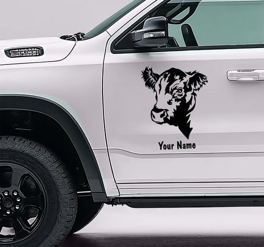 Black Angus Bull Car Decal: Angus Cow Decal: Vinyl Livestock Show Car Sticker | Custom Vinyl Decal, FFA, 4-H. AG
