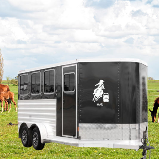 Barrel Racing Horse Decal: Western Car Sticker |Personalized Custom Vinyl Decal