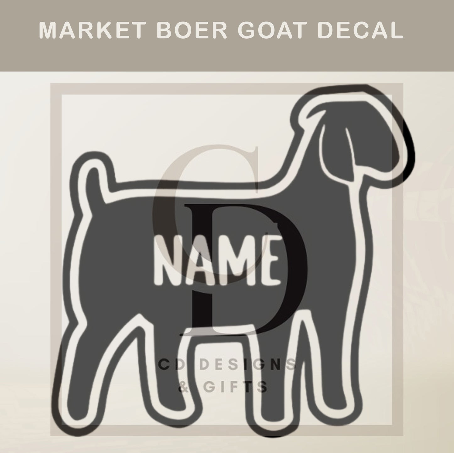 Show Market Goat Vinyl Decal 2: Livestock Car/Box Sticker / Market Goat / Custom Vinyl Decal