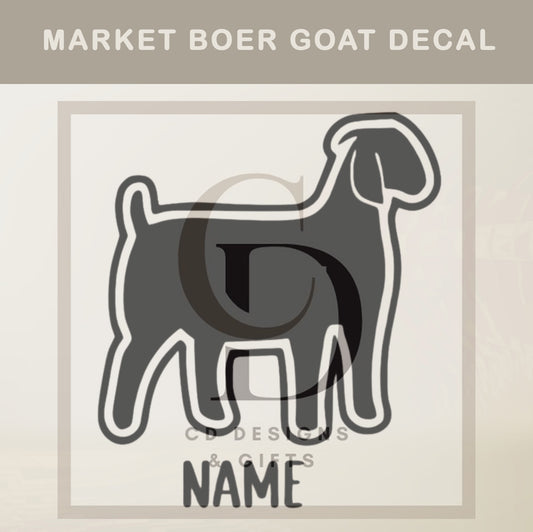 Show Market Goat Vinyl Decal 2: Livestock Car/Box Sticker / Market Goat / Custom Vinyl Decal