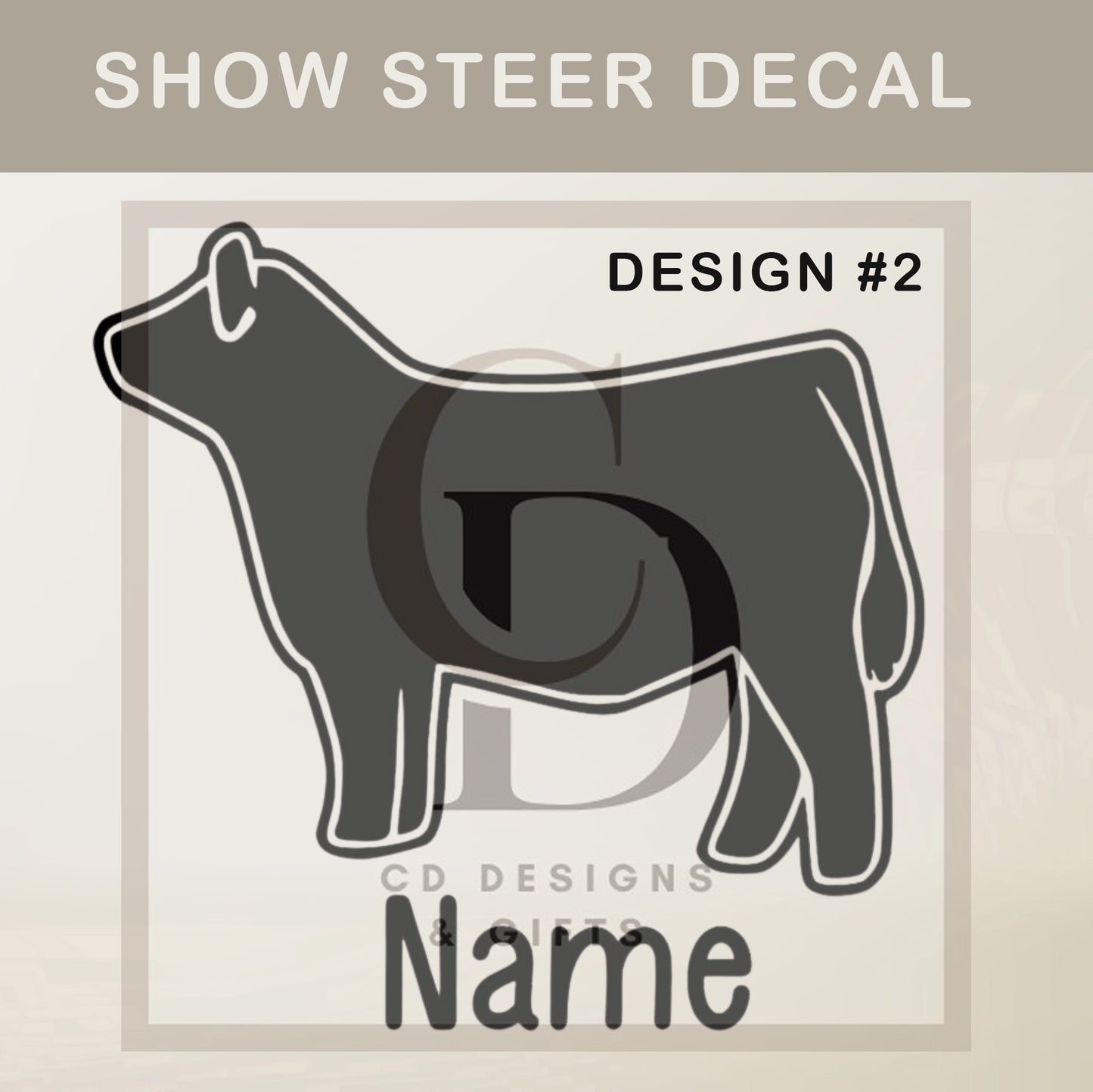 Show Steer Livestock Vinyl Decal: Custom Cow Car Decor / Custom Cattle Sticker