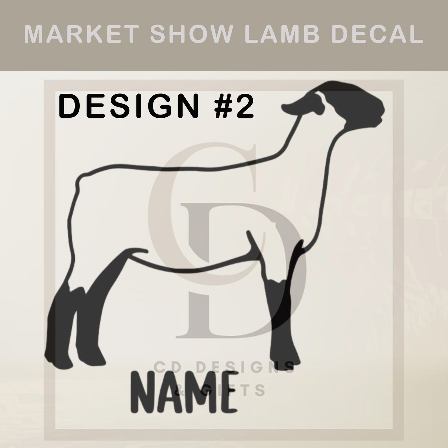 Custom Show Lamb Vinyl Decal: Personalized Car Decal / Market Lamb / custom Vinyl Decal