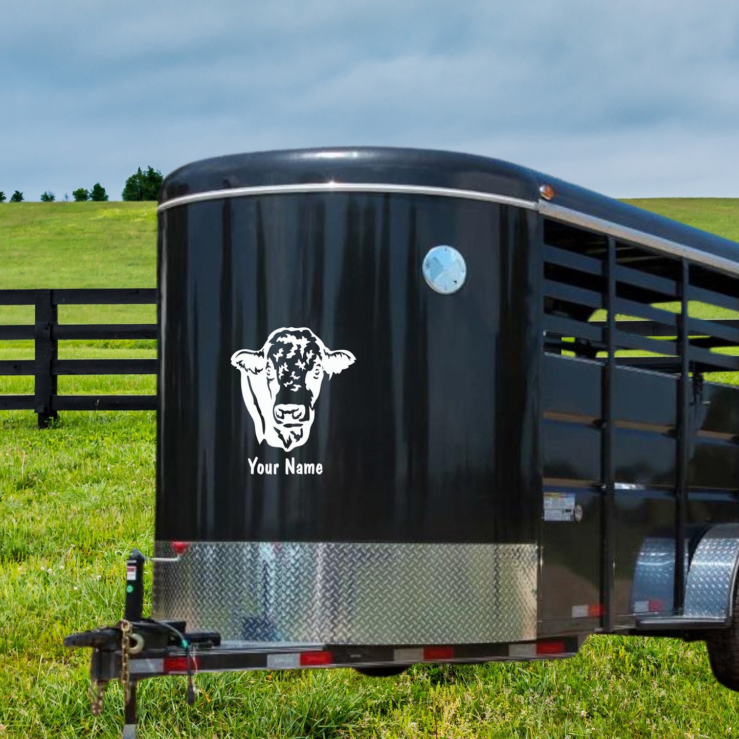 Simmental Bull Cattle Decal, Personalized Custom Livestock vinyl Sticker Car Decal, FFA, 4-H. AG
