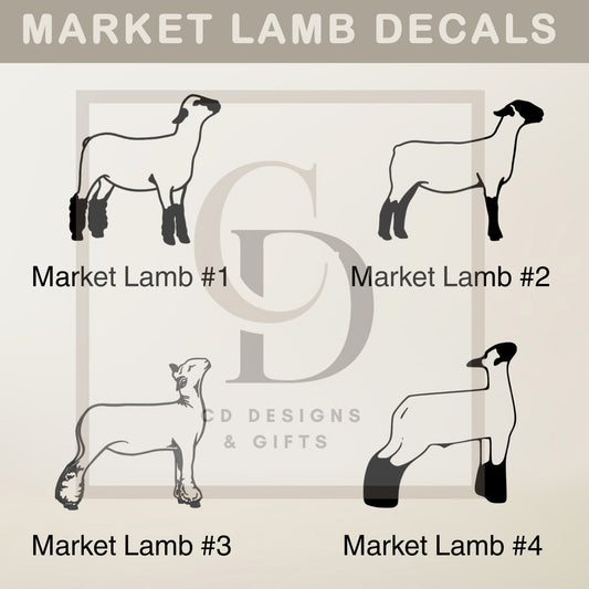 Custom Show Lamb Vinyl Decal: Personalized Car Decal / Market Lamb / custom Vinyl Decal